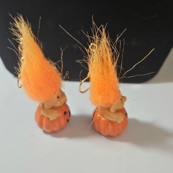 **Sale** Russ vintage pumpkin troll earrings - Picture 10 of 11